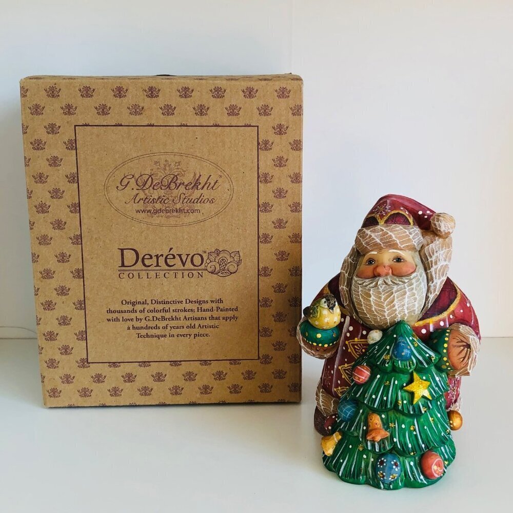 Derevo Collection G. DeBrekht Secret Surprise Santa Box Figurine Box